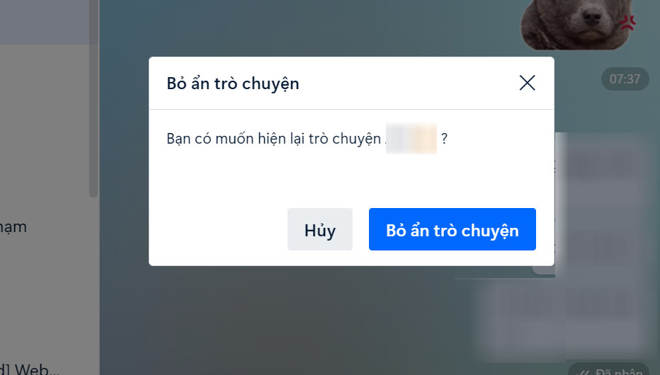 Cách ẩn tin nhắn trên zalo - Cách bỏ ẩn tin nhắn Zalo