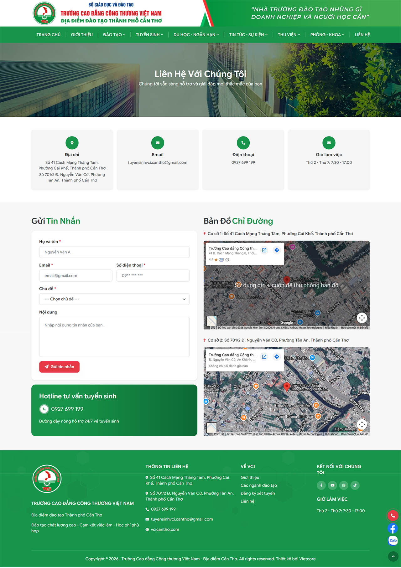 Trường Cao Đẳng Công Thương Việt Nam - CN Cần Thơ