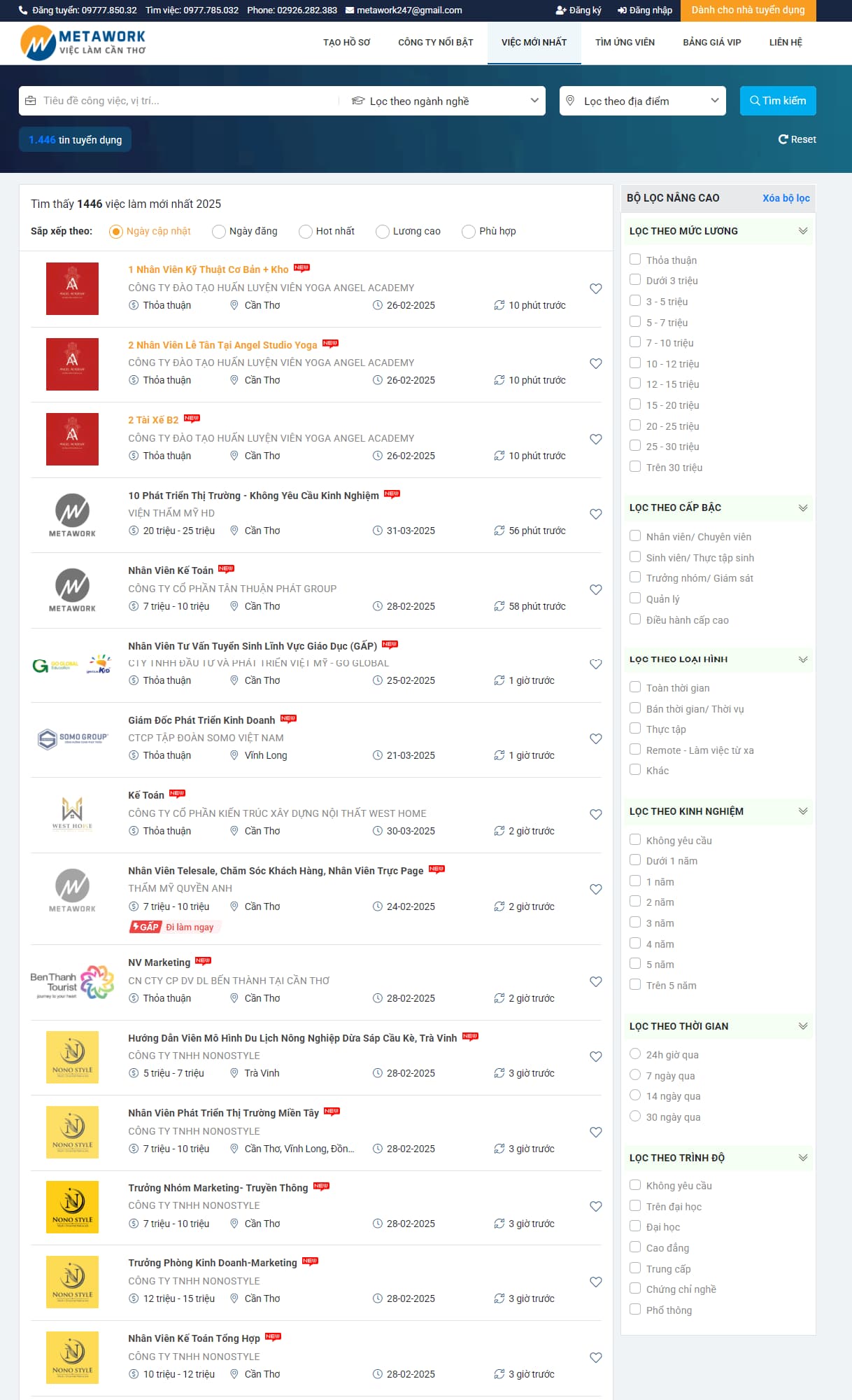 Sàn Việc Làm Cần Thơ